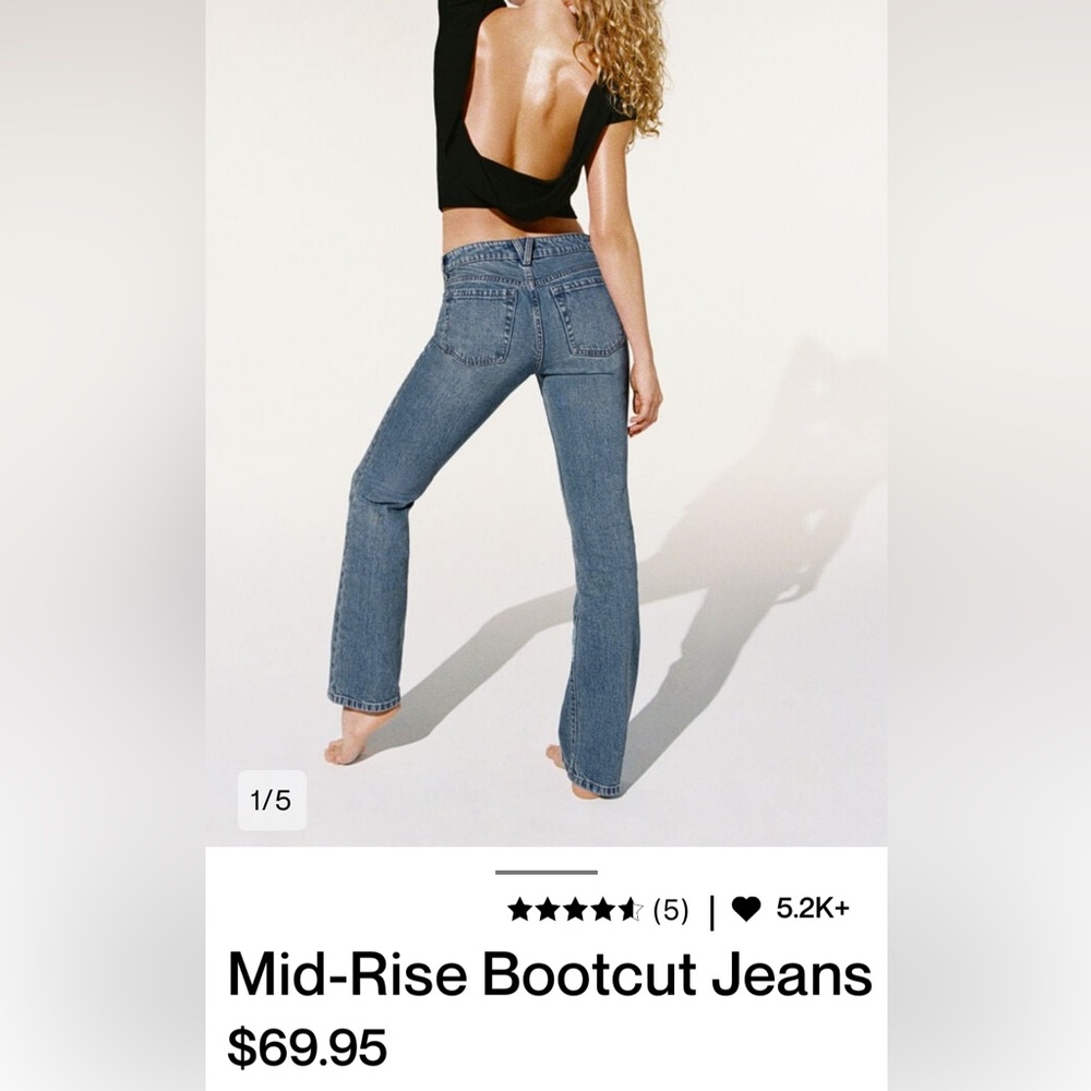 Garage Blue Denim Midrise Bootcut Jeans